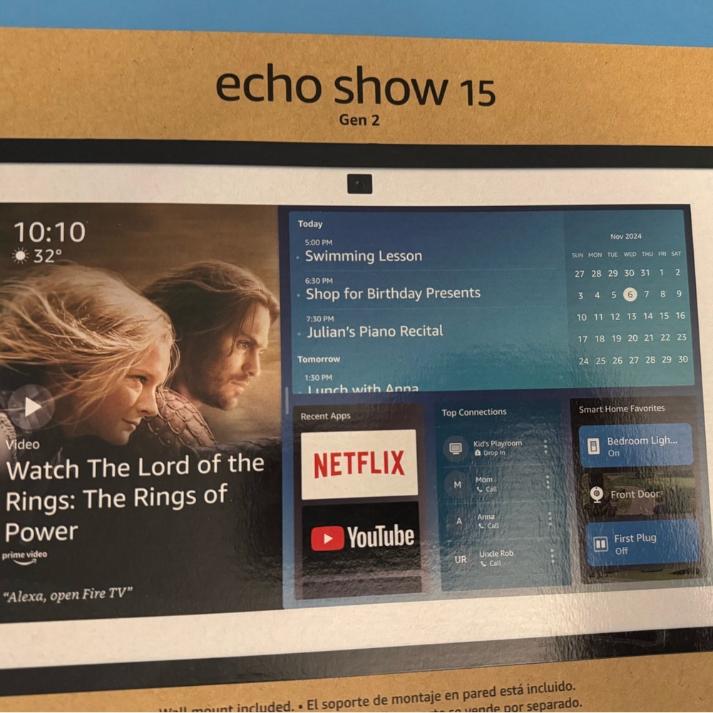 Echo Show 15 Gen 2 Smart Display - Black